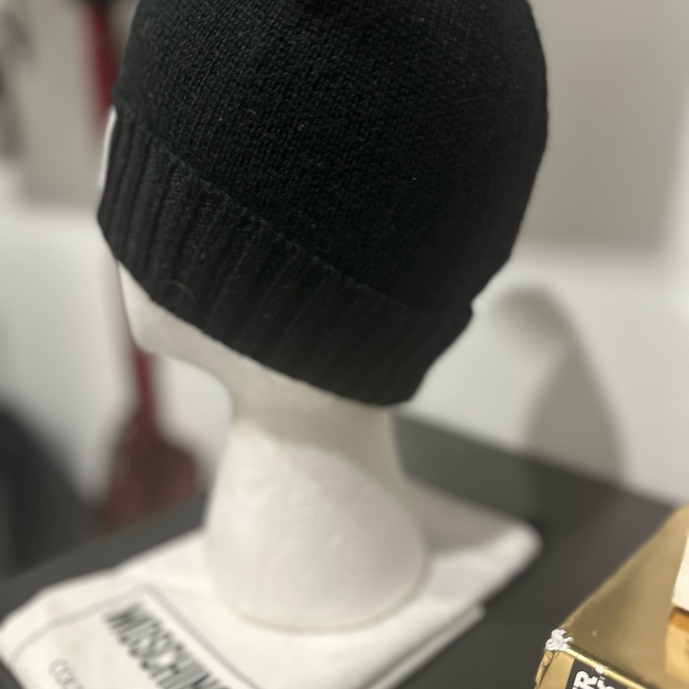 Moschino Black Logo Beanie - Picture 3 of 3
